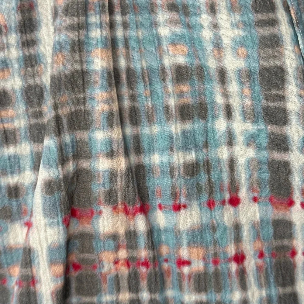 Joie Jindrah Gathered Printed Cotton Blouse. Sz: XL - Picture 7 of 11